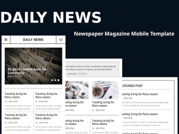Daily News - Newspaper Magazine Mobile Template Yazı Tipi