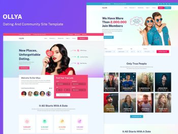 Dating and Community Site Template Yazı Tipi
