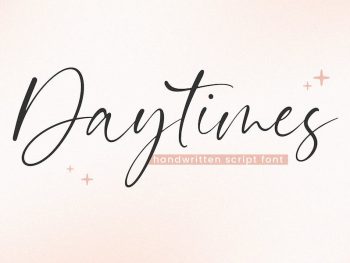 Daytimes - Handwritten Script Font Yazı Tipi