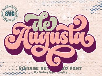 De Augusta - Vintage Retro Font Yazı Tipi
