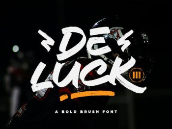 De Luck - A Bold Brush Font Yazı Tipi