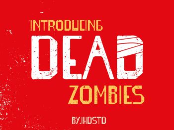 Dead zombies Display typeface Yazı Tipi
