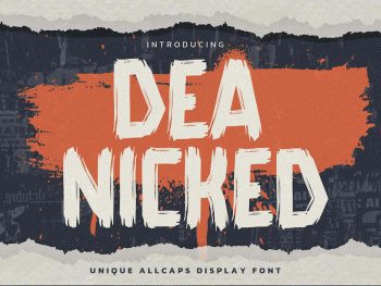 Deanicked - Unique All Caps Display Font Yazı Tipi