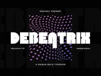 Debeatrix – A Unique Bold Typeface Yazı Tipi