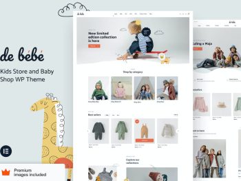 Debebe - Baby Children Kids Shop Elementor Pro WordPress Teması