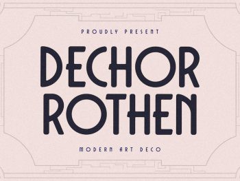 Dechor Rothen Modern Art Deco Font Yazı Tipi