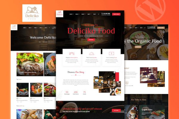 Deliciko - Restaurant WordPress Teması