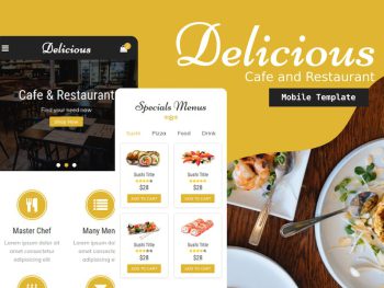 Delicious - Cafe & Restaurant Mobile Template Yazı Tipi