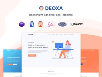 Deoxa - Landing Page Template Yazı Tipi