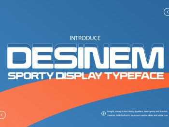 Desinem - Sporty Display Typeface Yazı Tipi