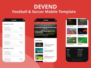 Devend - Football & Soccer Mobile Template Yazı Tipi