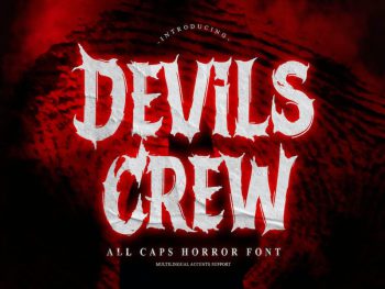 Devils Crew - All Caps Horror Font Yazı Tipi