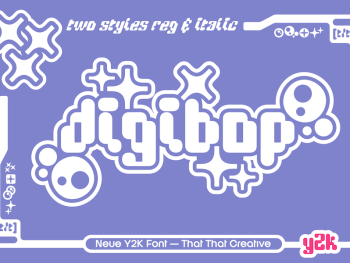 DigiBop Y2K font Yazı Tipi