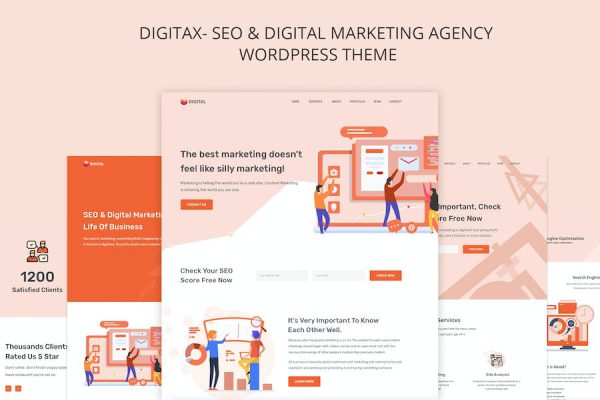 Digitax - SEO & Digital Marketing Agency Themes WordPress Teması