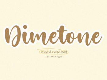 Dimetone - HandwrittenFont Yazı Tipi