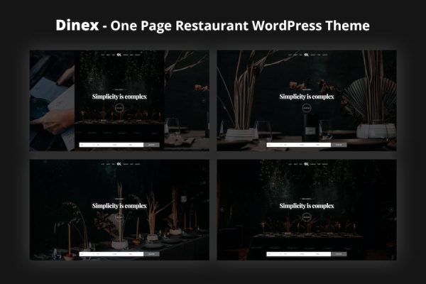 Dinex - One Page Restaurant WordPress Teması