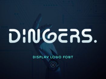 Dingers - Display Logo Font Yazı Tipi