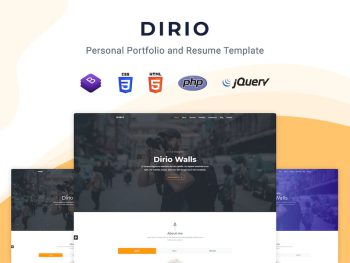 Dirio - Personal Portfolio and Resume Template Yazı Tipi