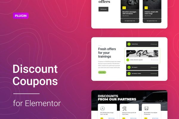 Discount Coupons for Elementor WordPress Eklentisi