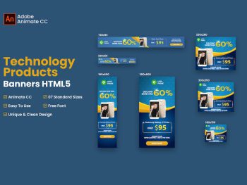 Discount Products HTML5 Banner Ads - Animate CC Yazı Tipi