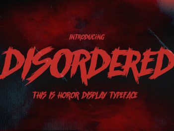 Disordered - Horror Display Brush Yazı Tipi