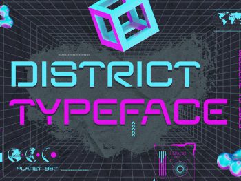 District - Futuristic Sans Yazı Tipi
