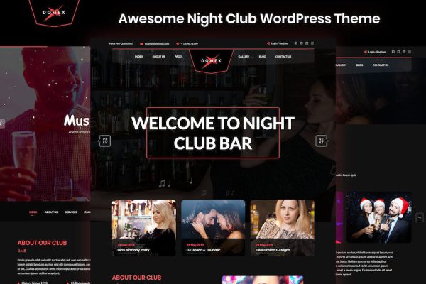 Domex - Night Club WordPress Teması