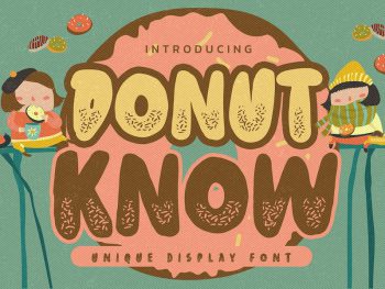 Donut Know - Unique Display Font Yazı Tipi