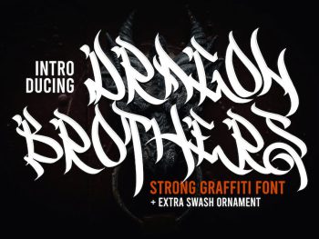 Dragon Brothers - Strong Graffiti Font Yazı Tipi