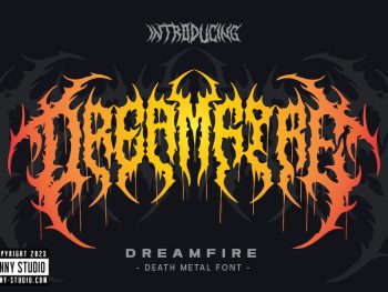 Dreamfire - Death Metal Font Yazı Tipi