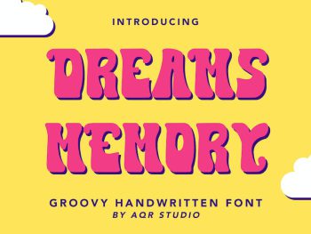 DreamsMemory - Groovy Handwritten Font Yazı Tipi