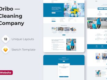 Dribo — Cleaning company Sketch Template Yazı Tipi