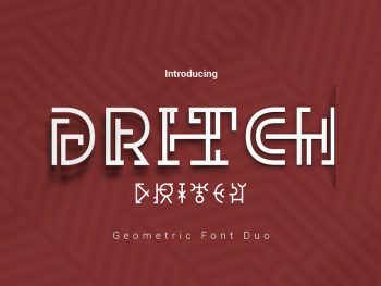 Dritch Geometric Font Duo Yazı Tipi