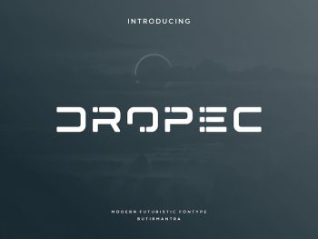 Dropec - Futuristic Font Yazı Tipi