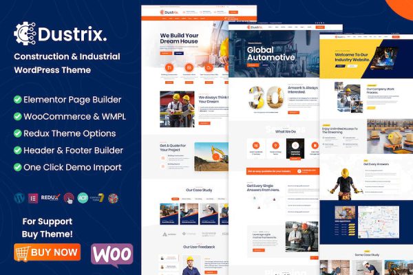 Dustrix - Construction and Industry  Them WordPress Teması