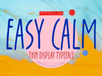 EASY CALM - Thin Display Typeface Yazı Tipi