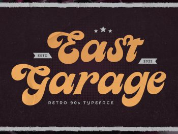 East Garage - Retro 90's Typeface Yazı Tipi