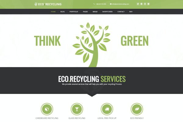 Eco Recycling - Ecology & Nature WordPress Teması
