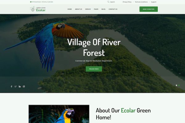 Ecolar - Environment & Ecology WordPress Teması