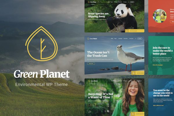 Ecology & Environment WP Theme - Green Planet WordPress Teması