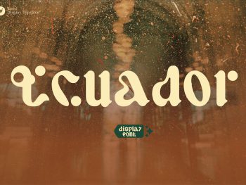 Ecuador modern retro typeface Yazı Tipi