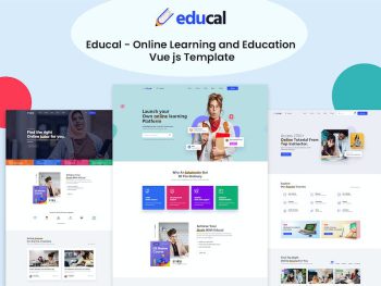 Educal - Online Course & Education Vue js Template Yazı Tipi