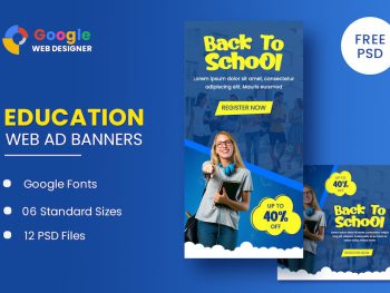 Education Banners Google Web Designer Template Yazı Tipi