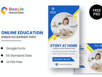 Education Online Animated Banner GWD Yazı Tipi