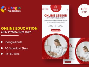 Education Online Animated Banner GWD Yazı Tipi