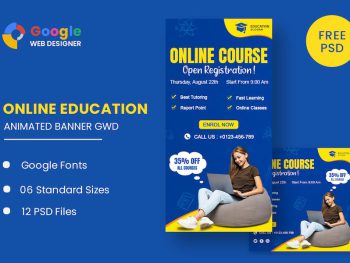 Education Online HTML5 Banner Ads GWD Yazı Tipi