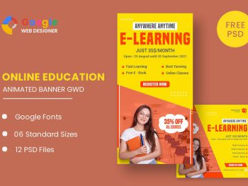 Education Study HTML5 Banner Ads GWD Yazı Tipi