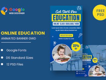 Education Study HTML5 Banner Ads GWD Yazı Tipi