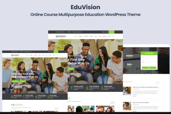 Eduvision - Online Course Education WordPress Teması