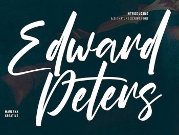 Edward Peters Signature Script Font Yazı Tipi